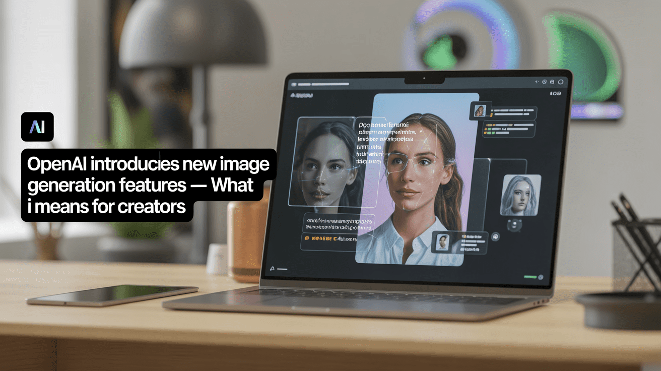 new OpenAI AI image generation features showing creators using advanced tools for visual content creation